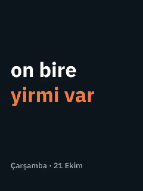 Kelime saati ekranı