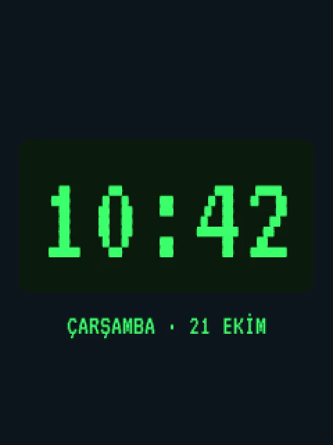retro saat yüzü